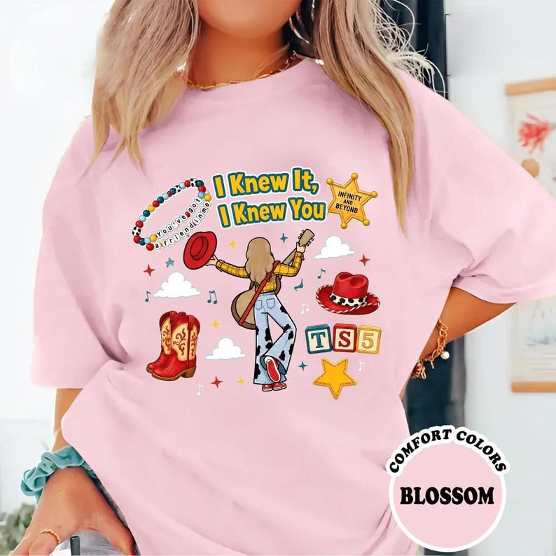 Disneyland Pixar Toy Story 5 I Knew It I Knew You Swift Shirt,TSwift Toy Story 5 Birthday Shirt, Toy Story Were Turning 5 image 6