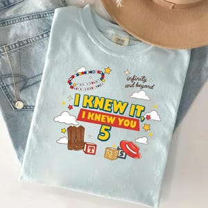 Comfort Colors I Knew It, I Knew You TSwift Shirt, You've Got A Friend In Me Toy Story 5 Shirt,Disneyland Pixar Toy Story 5,TSwift Music Tee image 4