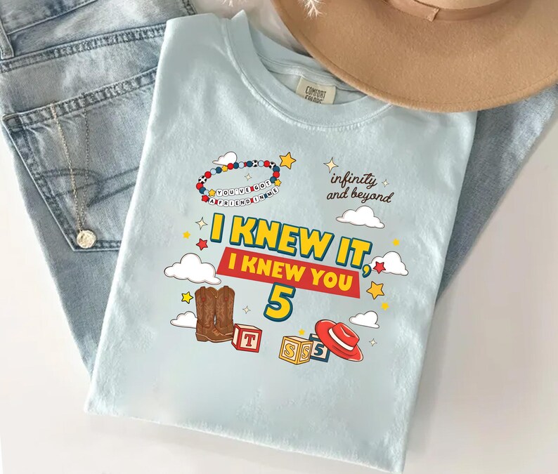 Comfort Colors I Knew It, I Knew You TSwift Shirt, You've Got A Friend In Me Toy Story 5 Shirt,Disneyland Pixar Toy Story 5,TSwift Music Tee image 4