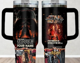 Custom StarWars Tumbler 40Oz Gift For Fans, Dinseyland StarWars Cup, StarWars 50 Years Anniversary Tumbler 40Oz, Darth Vader Tumbler