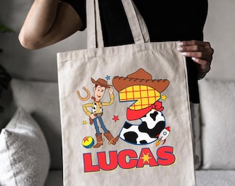 Toy Story Birthday Boy Tote Bag, Personalized Toy Story Boys Birthday Shoulder Bag, Custom Toy Story Tote Bag, Toy Story Gift