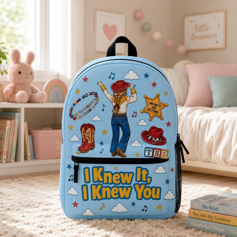 Personalized Toy Story Nursery Backpack, Pixar Toy Story 5 Kids Room Backpack, Toy Story Inspired Backpack Bild 3