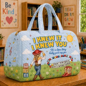I Knew It I Knew You Toy Story Jessie Quilted Bag, Cowgirl Jessie Bag, Toy Story Cowgirl Weekend Bag, Family Vacation Gift Bild 3