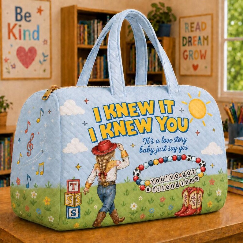 I Knew It I Knew You Toy Story Jessie Quilted Bag, Cowgirl Jessie Bag, Toy Story Cowgirl Weekend Bag, Family Vacation Gift Bild 3