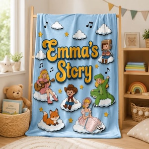 Personalized Toy Story Nursery Blanket, You've Got A Friend In Me, Pixar Toy Story 5 Kids Blanket, Toy Story Inspired Blanket image 3