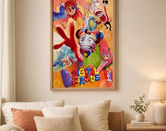 The Amazing Digital Circus Poster Aesthetic Wall Art Decoration Posters Cartoon Print Painting Living Room Bedroom Decor Gift