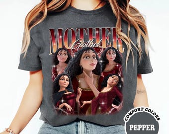 Mother Gothel Comfort Colors Shirt, 90s Vintage Retro Bootleg Tower Villainess Tee, Disneyland Princess Rapunzel shirt Tower Villain Tee