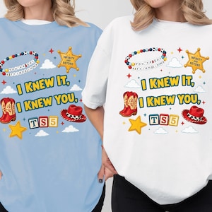 Camiseta "Lo sabía, te conocía" de Taylor Swift, Camiseta "Tienes un amigo en mí" de Toy Story 5, Camiseta inspirada en la música "Lo sabía, te conocía" de Taylor Swift imagen 1