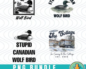 Diseño de paquete PNG de romance de hockey, Voy a la cabaña, Pájaro lobo canadiense estúpido, Ilya y Shane, Paquete PNG de Hollanov