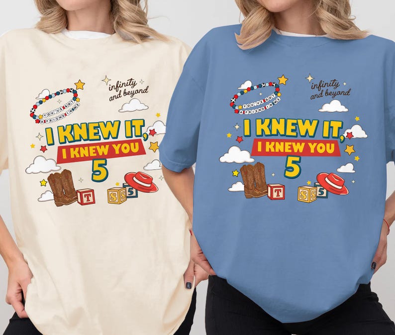 Comfort Colors I Knew It, I Knew You TSwift Shirt, You've Got A Friend In Me Toy Story 5 Shirt,Disneyland Pixar Toy Story 5,TSwift Music Tee image 3