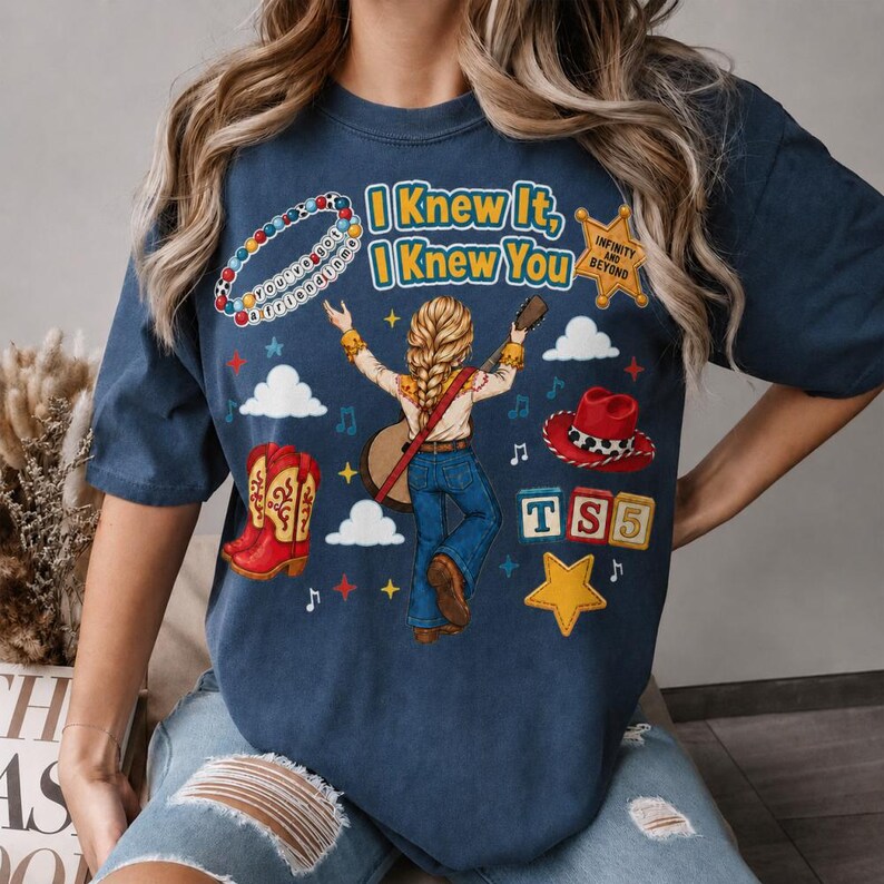 Toy Story 5 Comfort Colors Shirt, I Knew It, I Knew You Shirt, It's A Tay Story, Disneyland Toy Story Birthday Shirt, Music Tee Bild 3