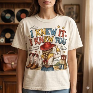 I Knew It I Knew You Tee, Cowboy Like Me Shirt, Vintage Western Jessi Toy Story 5, Retro Cowgirl Graphic Gift For Music Fan, Toy Story Lover image 4