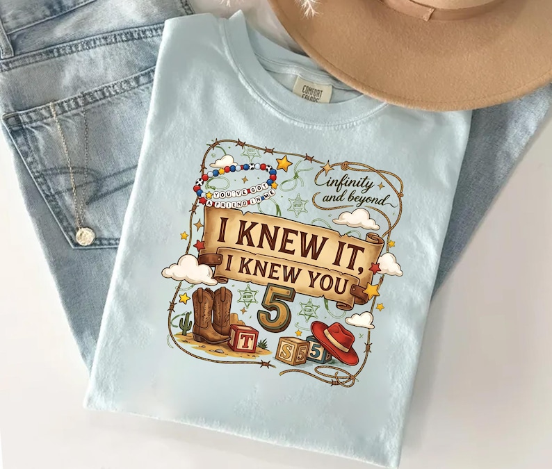 I Knew It, I Knew You Shirt, Infenity and Beyound, TSwift and Toy Story 5 Friendship Shirt, Disneyland ToyStory Shirt, TSwift Music Tee afbeelding 5