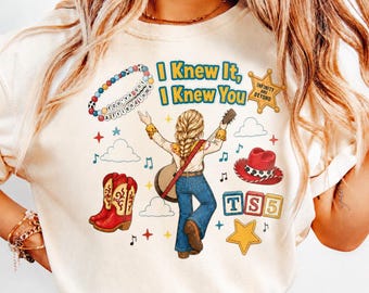 Camiseta Toy Story 5 Comfort Colors, Camiseta "Lo sabía, te conocía", Es una historia de Toy Story, Camiseta de cumpleaños de Toy Story de Disneyland, Camiseta musical