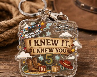 TS and Toy Story 5 Friendship Keychain, I Knew It I Knew You Bag Charm, Pixar Toy Story 5 Kids Belt Bags