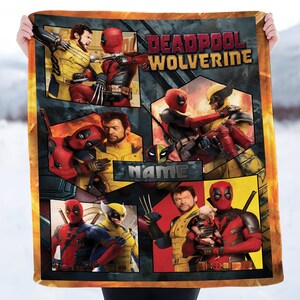 Deadpool And Wolverine Blanket, Deadpool Wolverine Blanket, Deadpool Avengers Superhero Throw Blanket for Bed Couch Sofa immagine 5