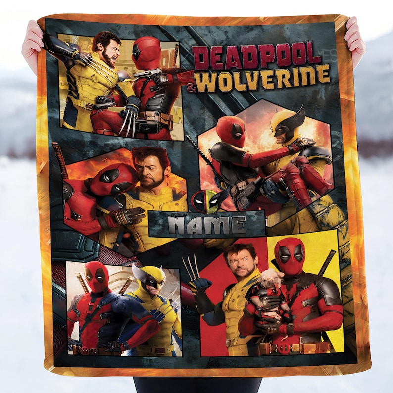 Deadpool And Wolverine Blanket, Deadpool Wolverine Blanket, Deadpool Avengers Superhero Throw Blanket for Bed Couch Sofa immagine 5
