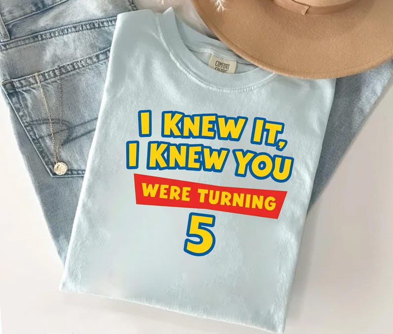 Disneyland Pixar Toy Story 5 I Knew It I Knew You Swift Shirt,TSwift Toy Story 5 Birthday Shirt, Toy Story Were Turning 5 image 5