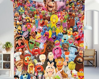Muppet Show Characters Blanket, Comedy Film Blanket, The Muppet Christmas Carol Fleece Blanket, The Muppets Blanket