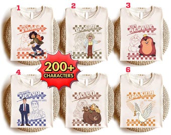 Disneyland Pixar Movie Hoppers Character Shirt, Disneyland Family Matching Tee, Mabel, Ellen Bear, Tom Lizard, Loaf Shirt