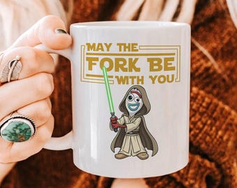 Mug Star War Funny May the Fourth Be With You, Mug parodie Forky Star War, Mug Star War Day 2026, Disneyland Star War cadeau pour fan