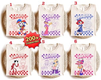 The Amazing Digital Circus T-shirt, TADC Jax Pomni Characters Shirt, Cute Circus Fan Gift Hoodie, Anime Style Cartoon Tee for Boys Girls