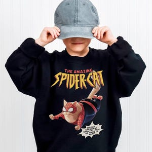 Comfort Colors Vintage 90s Spidercat-Punk Retro Comic Shirt, Retro The Amazing Spider Man Shirt, Spiderman Fan Gift, Spidery Shirt for Fan image 5
