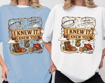 I Knew It, I Knew You Shirt, Infenity and Beyound, TSwift and Toy Story 5 Friendship Shirt, Disneyland ToyStory Shirt, TSwift Music Tee