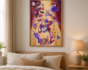 Matte Vertical Poster, The Amazing Digital Circus The Last Act Poster, Amazing Digital Circus Poster Set 4, Indie Animation Wall Art