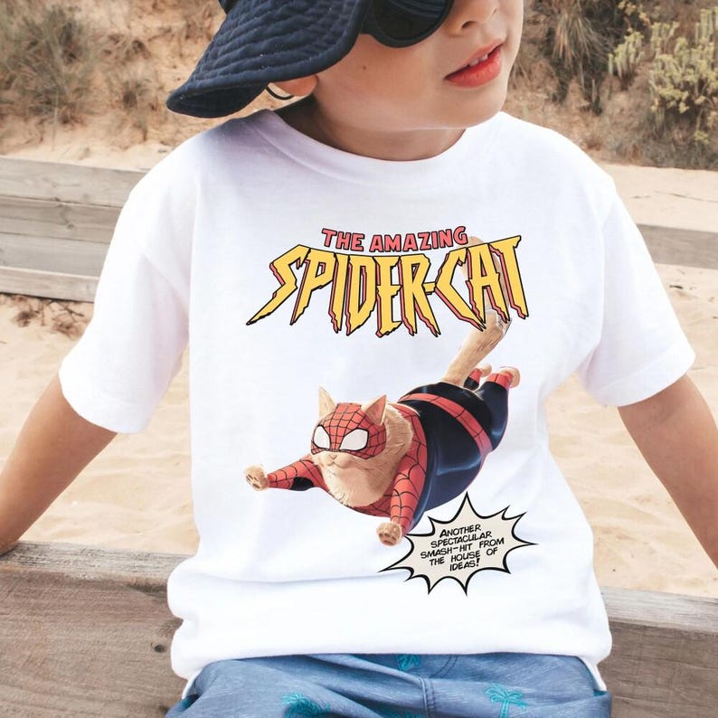 Comfort Colors Vintage 90s Spidercat-Punk Retro Comic Shirt, Retro The Amazing Spider Man Shirt, Spiderman Fan Gift, Spidery Shirt for Fan image 1