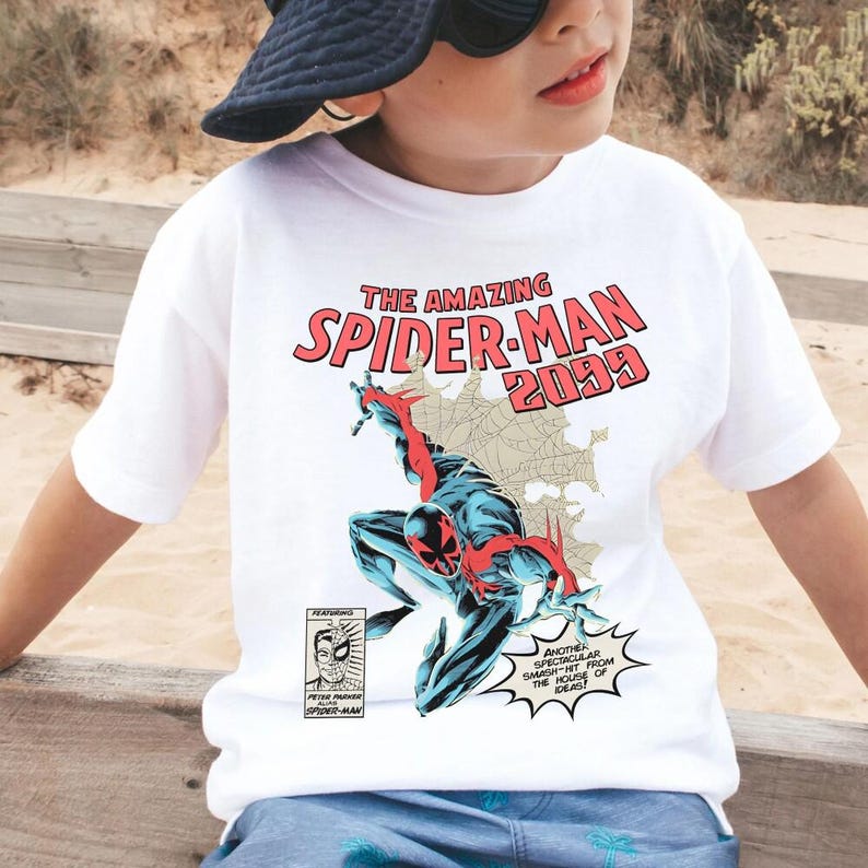 Chemise The Amazing Spider-Man 2099 vintage des années 90, chemise Comics rétro The Amazing Spiderman, chemise Comics Spiderman pour les fans image 1
