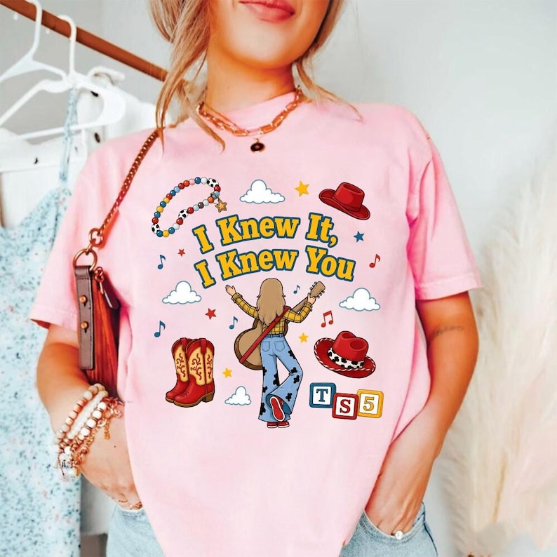 Toy Story 5 Comfort Colors Shirt, I Knew It, I Knew You Shirt, It's A Tay Story, Disneyland Toy Story Birthday Shirt, Music Tee image 4