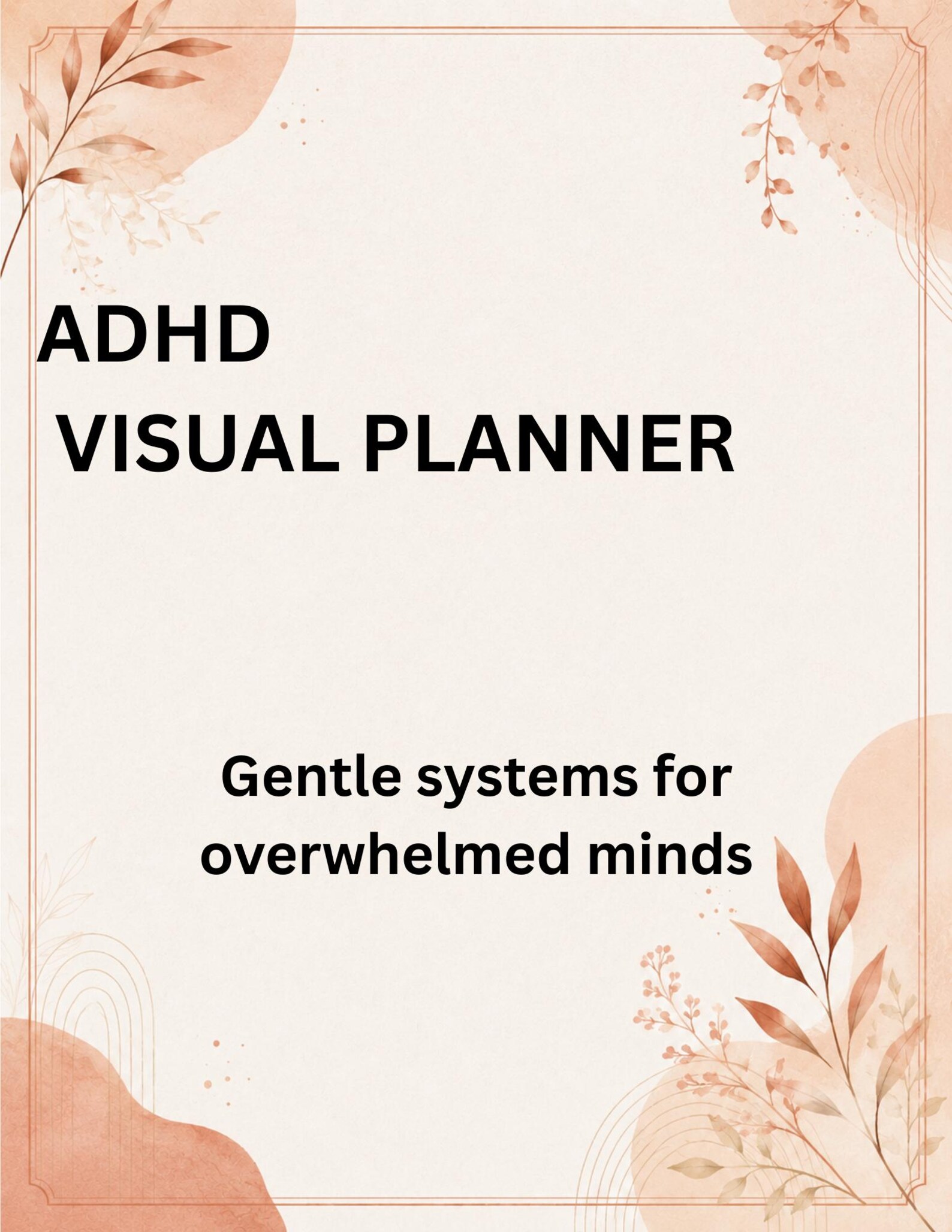 Terracotta ADHD Visual Planner Printable | Executive Dysfunction ...