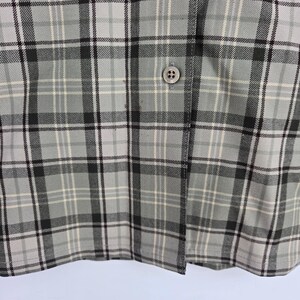 Vtg 90s Pendleton 100% Wool Plaid Flannel Button-Up Shirt Green Beige Mens M image 11