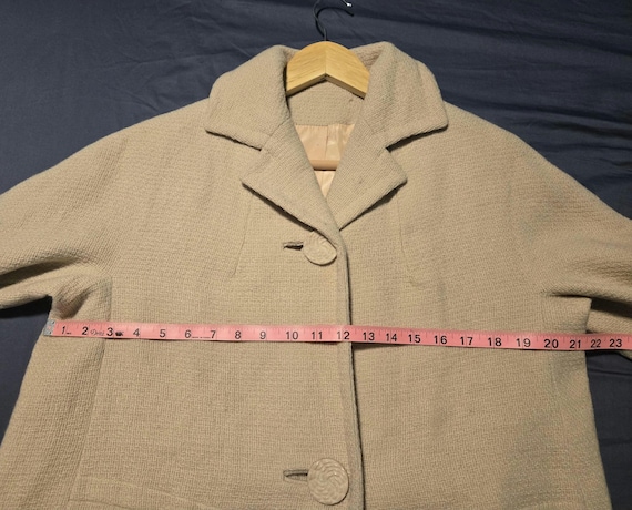 Vintage 60s-70s Wool Swing Coat / Fashionette / Button and Snap