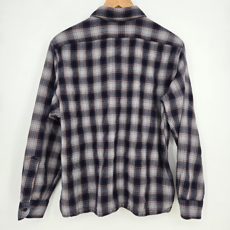 Vtg 60s/70s Sir Pendleton Wool Flannel Shirt Mens XL Plaid USA Made Long Sleeve image 3