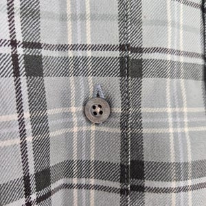 Vtg 90s Pendleton 100% Wool Plaid Flannel Button-Up Shirt Green Beige Mens M image 10