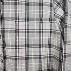 Vtg 90s Pendleton 100% Wool Plaid Flannel Button-Up Shirt Green Beige Mens M image 5