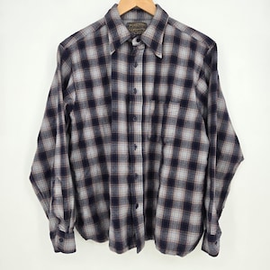 Vtg 60s/70s Sir Pendleton Wool Flannel Shirt Mens XL Plaid USA Made Long Sleeve image 1
