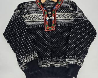 Vintage Dale of Norway sweater - 100% wool, men's M