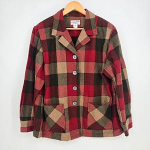 Vintage 90-tals/Y2K Pendleton 49er Limited Edition Dam 2X Rutig Yllejacka