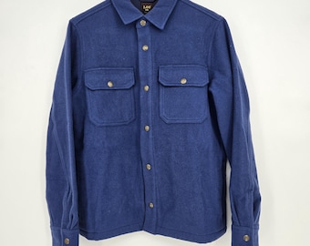Vintage 1950s Lee 101 Wool Shirt Jacket - Men's S, Royal Blue