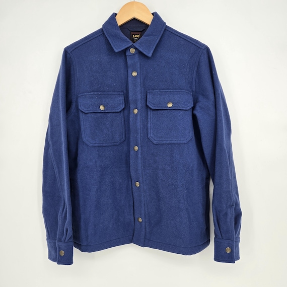 Vintage 1950s Lee 101 Wool Shirt Jacket - Men's S, Royal Blue