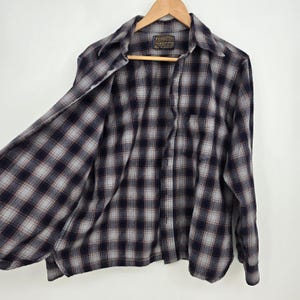 Vtg 60s/70s Sir Pendleton Wool Flannel Shirt Mens XL Plaid USA Made Long Sleeve image 2