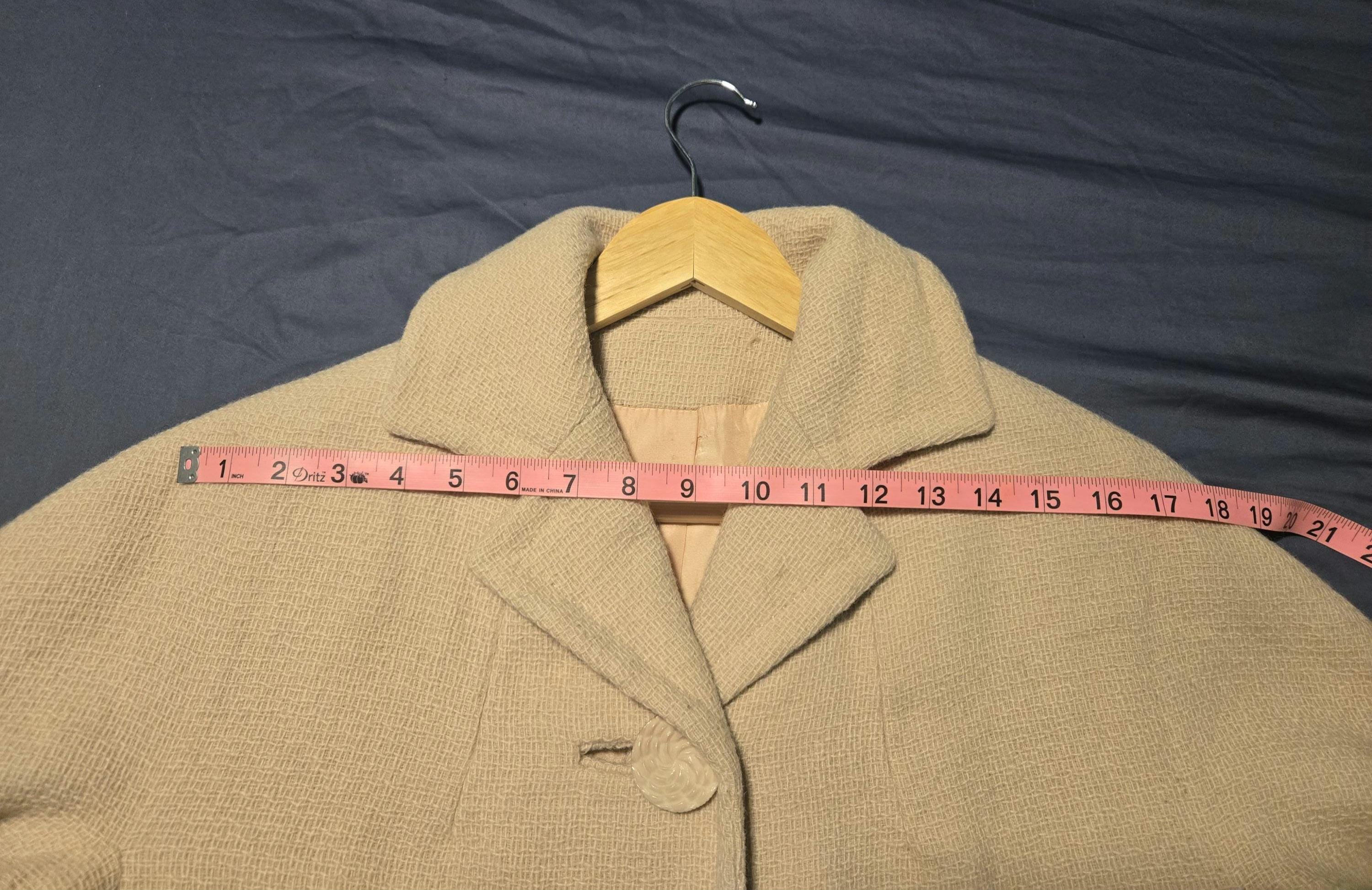 Vintage 60s-70s Wool Swing Coat / Fashionette / Button and Snap