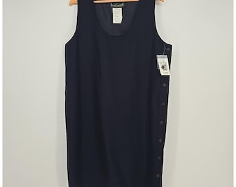 Vintage Harve Benard 100% Wool Sleeveless Shift Dress Size 12