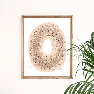 Everything Bagel Art Print | NYC Painting | New York City Wall Art | Home Decor | Giclee Poster | Gallery Wall Set | Gouache Illustration