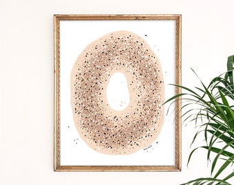 Everything Bagel Art Print | NYC Painting | New York City Wall Art | Home Decor | Giclee Poster | Gallery Wall Set | Gouache Illustration