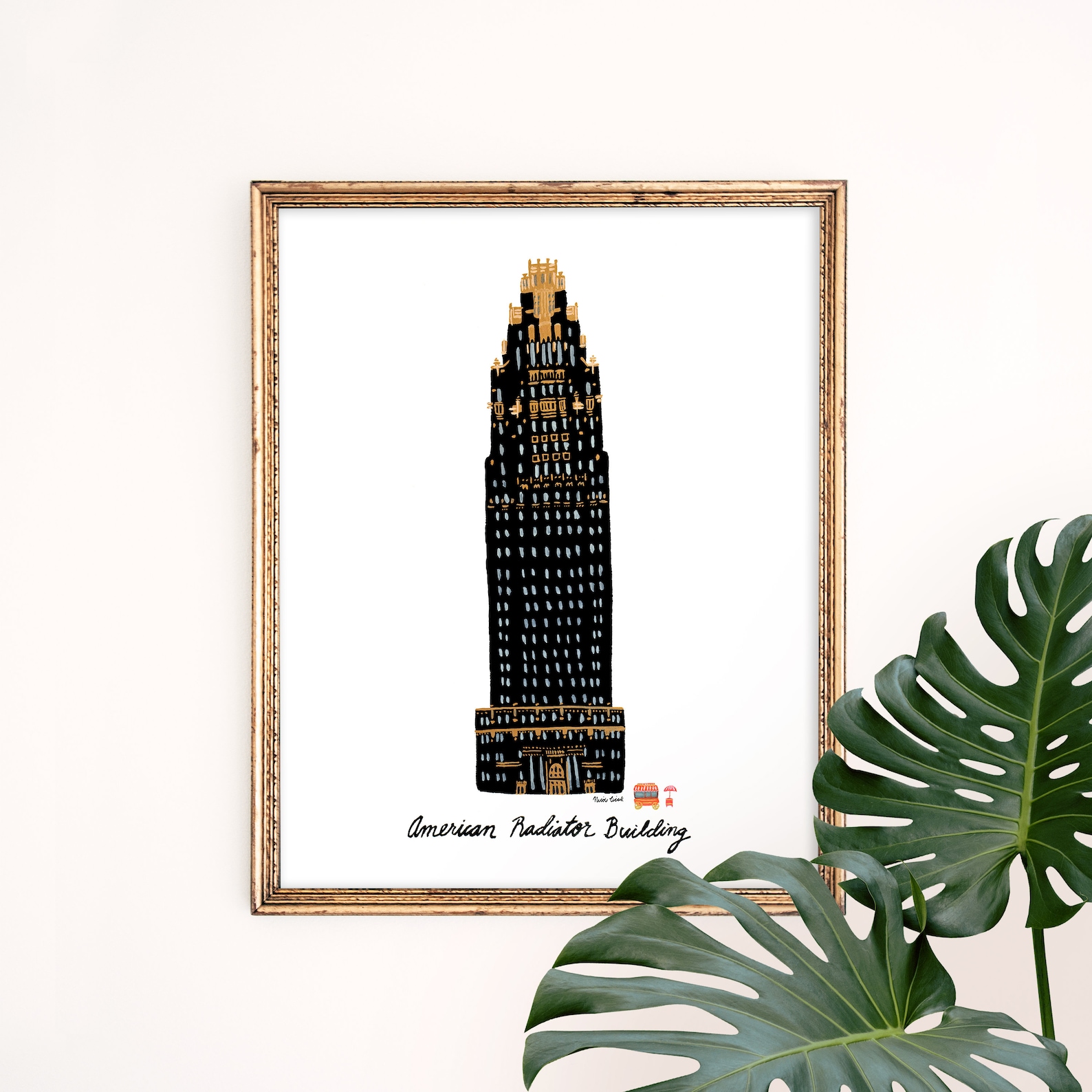 American Radiator Building Model American Radiator Building Art Print | NYC Architecture | Art Deco Wall ...