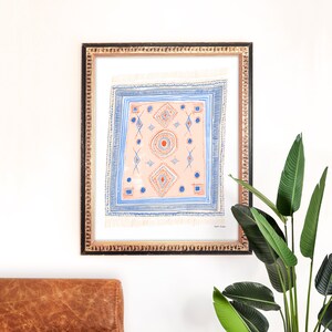 Area Rug Art Print | Moroccan Textile Painting | Unique Wall Art | Home Decor | Giclee Poster | Gallery Wall Set | Gouache Illustration bild 1